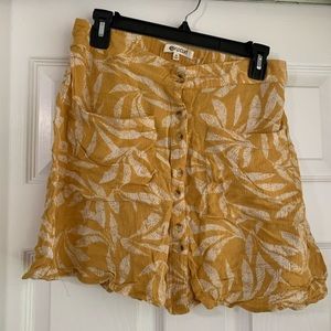 Yellow rip curl floral skirt